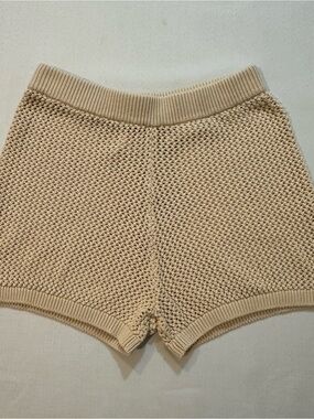 Good Alma Beige Knit Lounge Shorts Size M